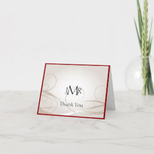 Ruby Heart 40th Anniversary Thank You Card