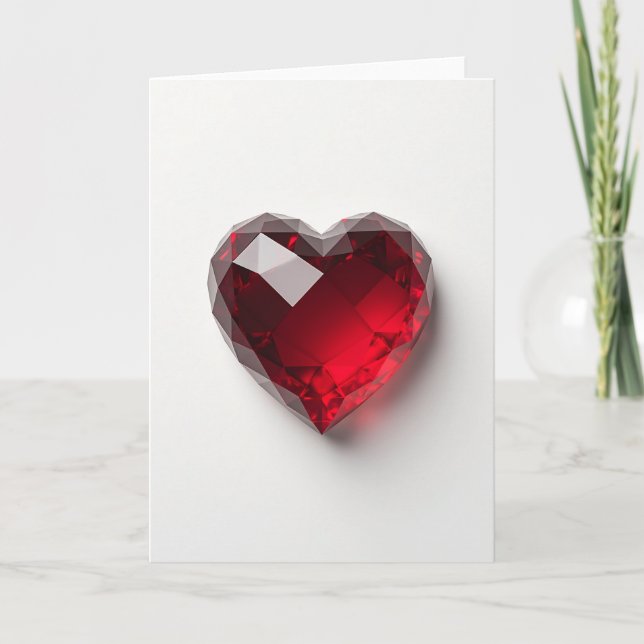 Ruby Heart Love Card (Front)