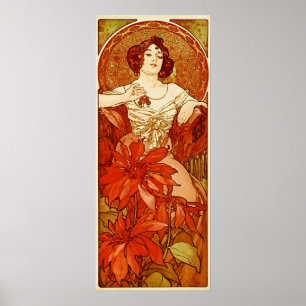 Ruby Illustration byAlphonse Mucha Poster