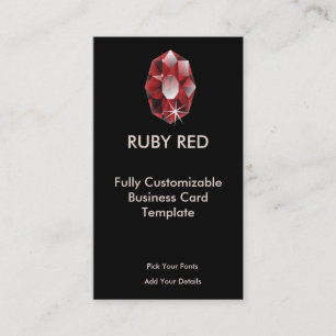 Ruby Jewel - Red Ruby Logo Business Card