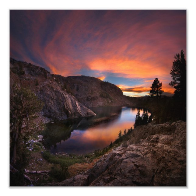 Ruby Lake Sunset - John Muir Trail - Sierra Nevada Photo Print (Front)