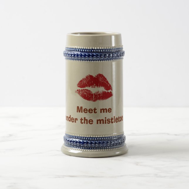 RUBY LIPS= "MEET ME UNDER MISTLETOE" STEIN (Center)