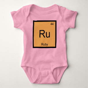 Ruby Name Chemistry Element Periodic Table Baby Bodysuit