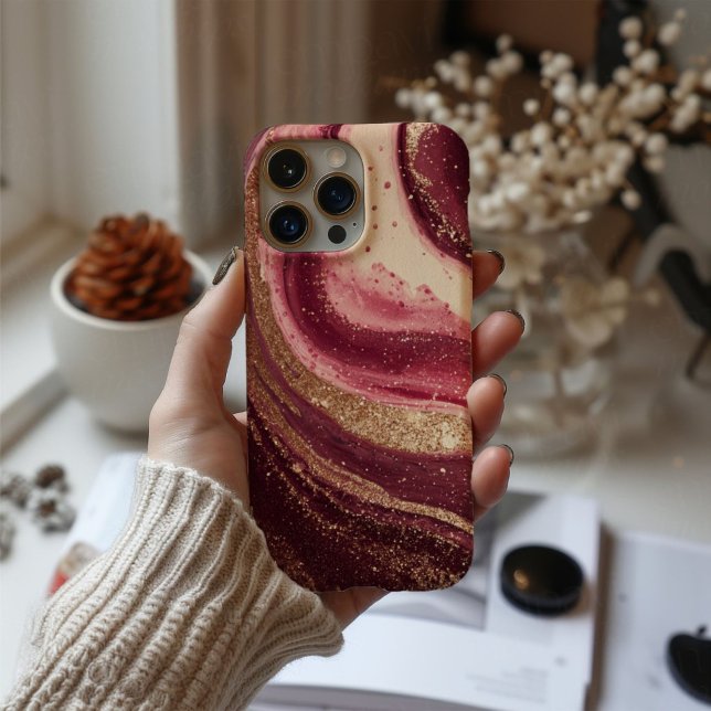 Ruby Opulence – Luxury Burgundy & Bold Glam Design iPhone 16 Case (Creator Uploaded)