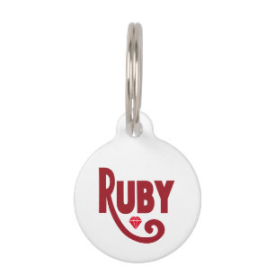 Ruby Pet Tag