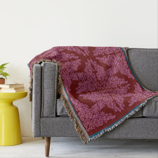 Ruby Pink Blue Pattern Throw Blanket