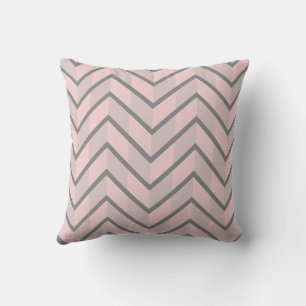 Ruby Pink Chocolate Chic Chevron Cushion
