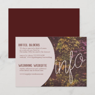 Ruby Plant Wall Info Card Round