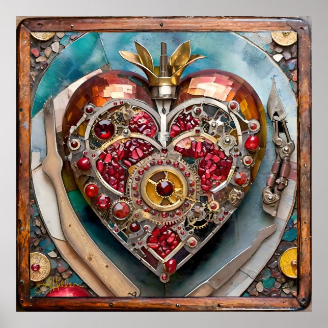 Ruby Pomegranate Heart Steampunk Series Poster (Front)