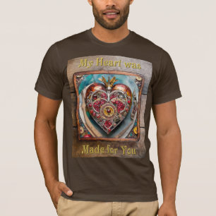 Ruby Pomegranate Heart Steampunk Series T-Shirt
