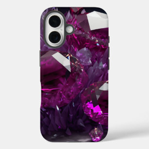 Ruby Radiance Abstract Magenta Hot Pink Crystal iPhone 16 Case