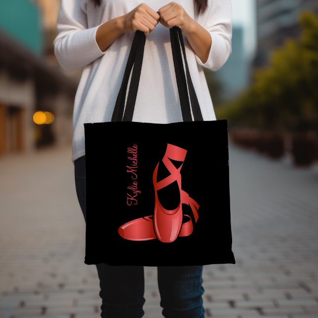 Ruby Red Ballet Slippers w Name Dance Tote Bag (Creator Uploaded)