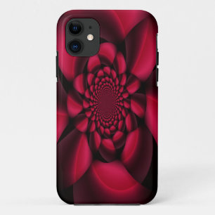 Ruby Red Black Petal Case-Mate iPhone Case