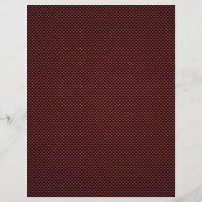 Ruby Red Carbon Fibre Style Print Decor (Front)
