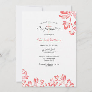 Ruby Red Confirmation Invitation