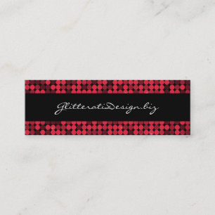 Ruby Red Glam Skinny Bizcard Mini Business Card