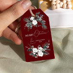 Ruby Red Greenery Vintage Merry Christmas Gift Tags<br><div class="desc">Welcome to our enchanting Ruby Red Greenery Vintage Merry Christmas Gift Tags design, where vintage charm meets modern elegance. This design features intricate watercolor greenery and subtly elegant calligraphy with simple typography, capturing the essence of traditional cosiness and rustic cottage core. With a touch of retro flair and a dash...</div>