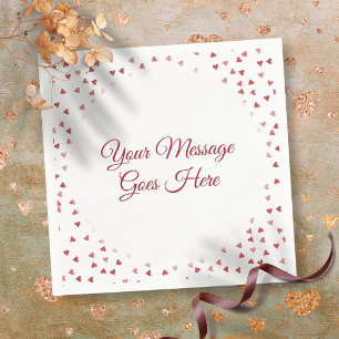 Ruby Red Hearts Wedding Confetti Napkin