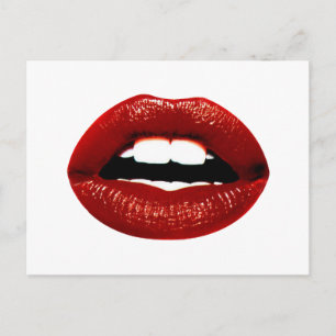 Ruby Red Lips Postcard