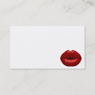 RUBY RED LIPSTICK MAKEUP BEAUTY FASHION SALON LIPS BUSINESS CARD