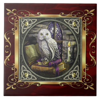 Ruby Red Mediaeval Witchcraft Ritual Alter Tile