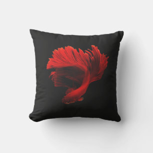 Ruby Red Siamese Fighting Fish Cushion