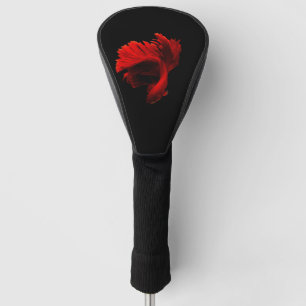 Ruby Red Siamese Fighting Fish Golf Head Cover