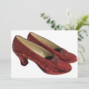 Ruby Red Slippers Shoes Blank Cards Wicked!