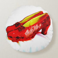 Ruby Red Slippers Shoes Throw Pillow Decor!