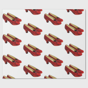 Ruby Red Slippers Shoes Wrapping Paper for Oz fans