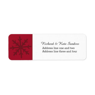 Ruby Red Snowflake Custom Text