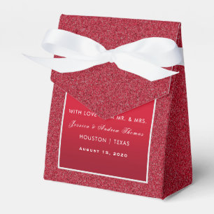 Ruby Red & Stylish Gem Wedding Favour Box