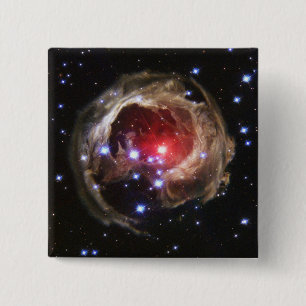 Ruby Red Supergiant Star Dust 15 Cm Square Badge