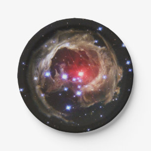 Ruby Red Supergiant Star Dust Paper Plate