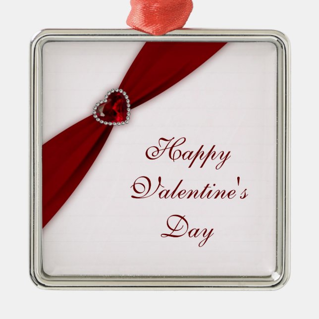 Ruby Red Valentine's Day Ornament (Front)