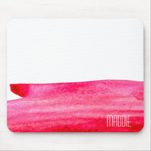 Ruby Red watercolor minimalist Mouse Pad