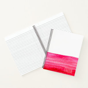 Ruby Red watercolor minimalist Notebook