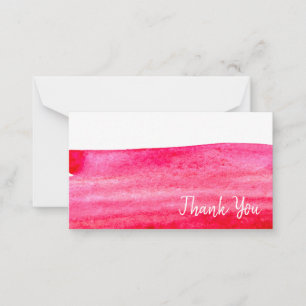 Ruby red watercolor swish card