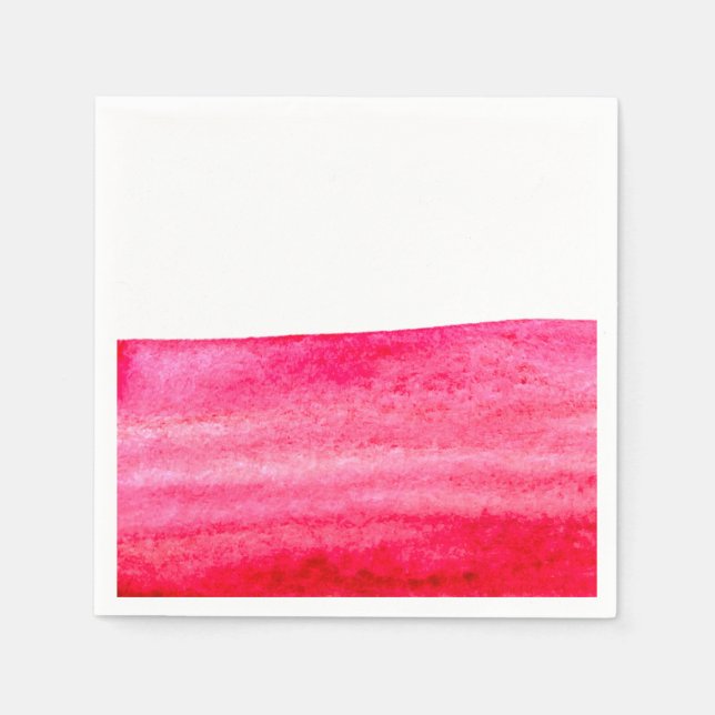 Ruby red watercolor swish napkin (Front)