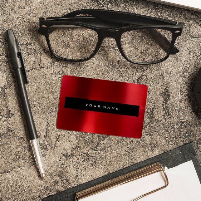 Ruby Red Wine Metallic Black Sommelier Stylist Business Card (Ruby Red Wine Metallic Black Sommelier Stylist Business Card)