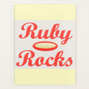 RUBY ROCKS RED AND CREAM NOTEPAD PLANNER