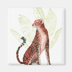 Ruby Runner Leopard Magnet