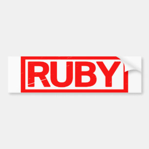 Ruby Stamp Bumper Sticker