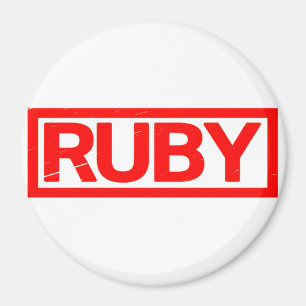 Ruby Stamp Magnet