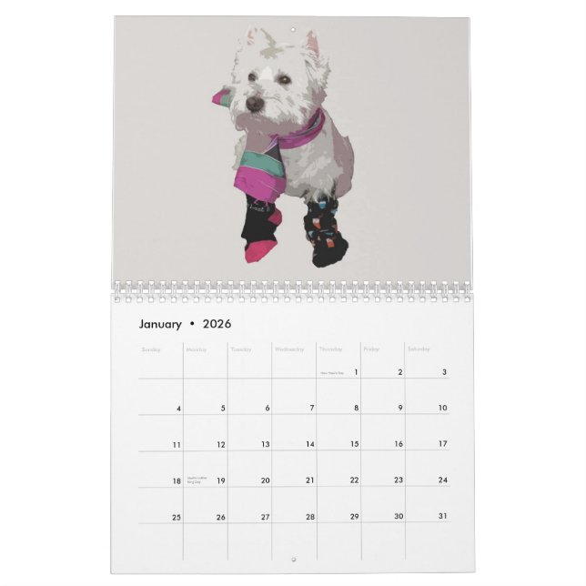 Ruby the Westie 2010 Calendar (Jan 2026)