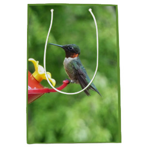 Ruby-Throated Hummingbird Bird Photography Medium Gift Bag