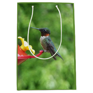 Ruby-Throated Hummingbird Bird Photography Medium Gift Bag