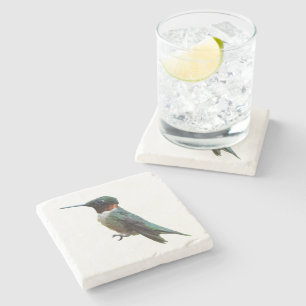 Ruby-Throated Hummingbird Bird Photography Stone Coaster