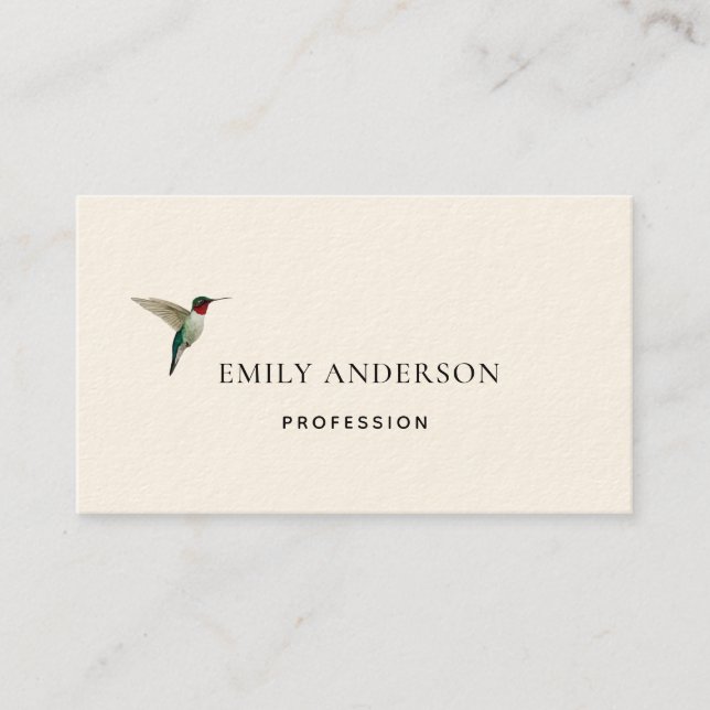 Ruby-throated  Hummingbird  Business Card (Front)