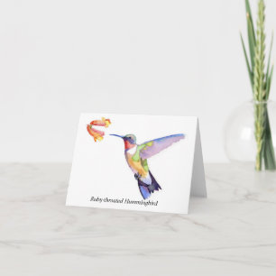Ruby-throated Hummingbird Card